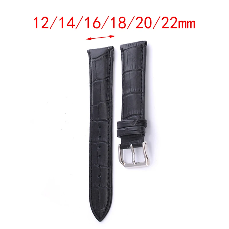 High Quality 12 14 16 18 20 22mm Watch Strap Genuine Band Accessories Leather Belt Watchbands | Наручные часы