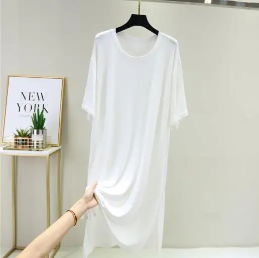 

Loose Night Shirt Female Modal Cotton Night Dress Women Spring Summer Sleepwear New Nightdress Fat Mm Nightwear Nightgowns