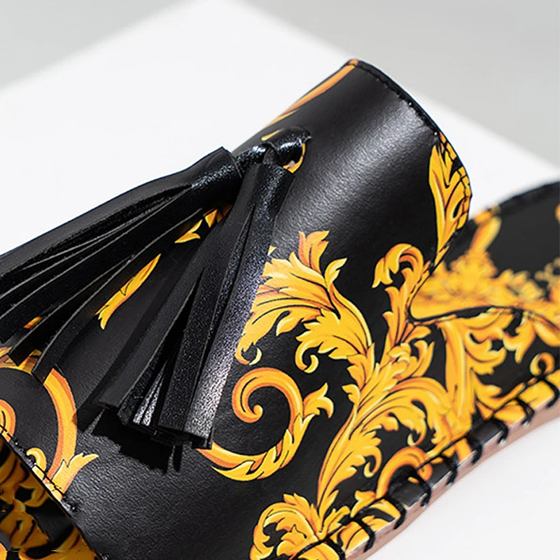 

Slippers Women Summer 2021 Fashion Tassels Flat Slippers Retro Outdoor Ethnic style Sandal Brand Slides Slippers