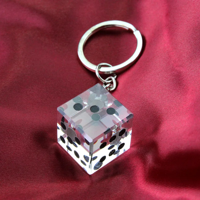 

50pcs Las Vegas Themed Crystal Collection Dice Keychain Baby Christening Baby Shower Favors Wedding Favors And Gifts ZA3733