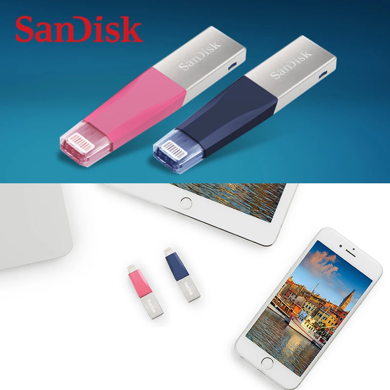 Оригинальный USB флеш накопитель SanDisk iXPand OTG Lightning 64 Гб/128 ГБ/256 ГБ U диск 3 0