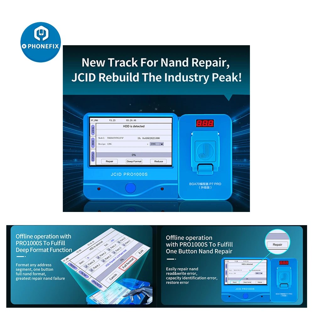 Плата JC Pro1000S P7 Pro PCIE NAND тестовое приспособление базовая ошибка ремонт