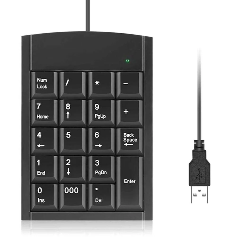 

USB Connection Numeric Keypad Numpad 19 Keys Number Pad for Windows PC Laptops