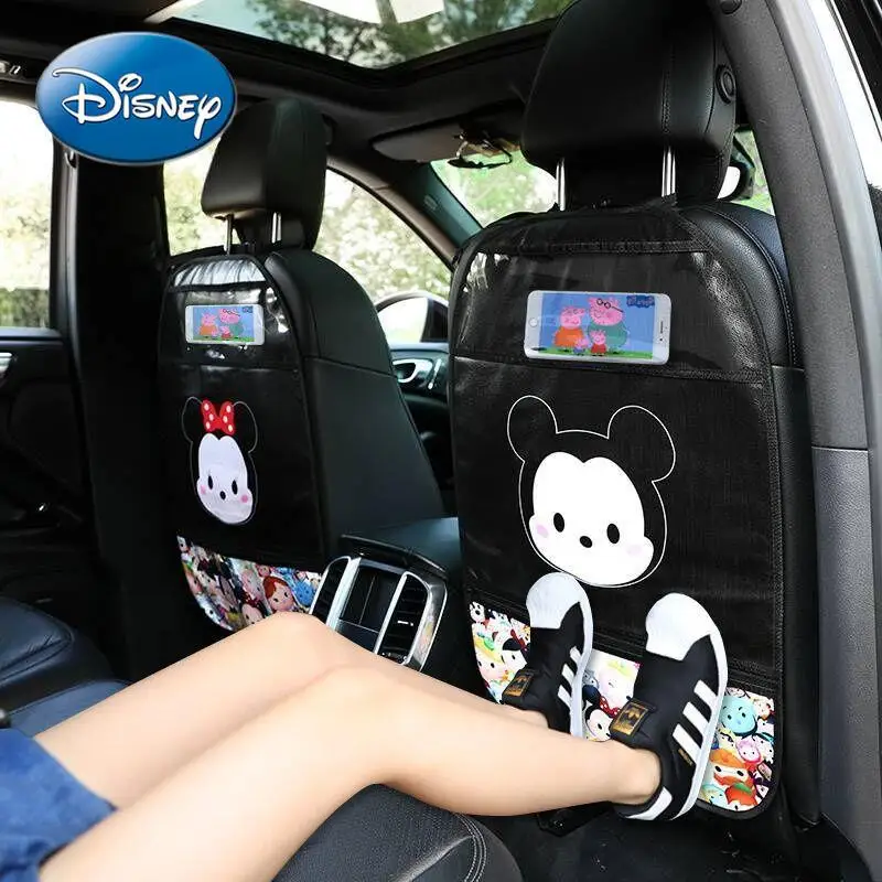 

Disney Mickey Mouse Minnie Cartoon Anti-dirty Protection Pad Rear Anti-kick Wear Pad Car Seat Backrest Anti-kick Pad