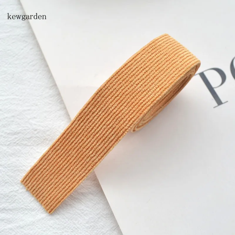 Kewgarden DIY брошь лук-Аксессуары для галстуков атласная лента вельветовые полосы тканевые ленты 25 мм " вручную изготовленная Лента Riband Webbing 4 метра