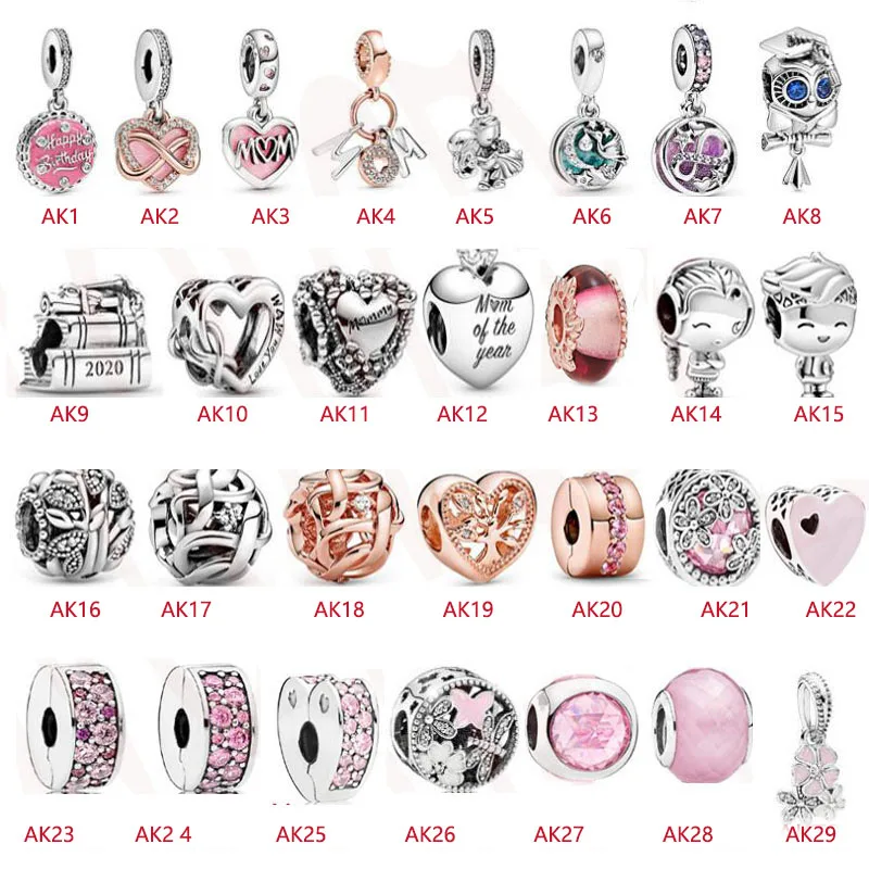 

NEW 2020 100% 925 Sterling Silver Collection Pendant charms Dangle Fit DIY Women Bracelet Original Fashion Jewelry Gift