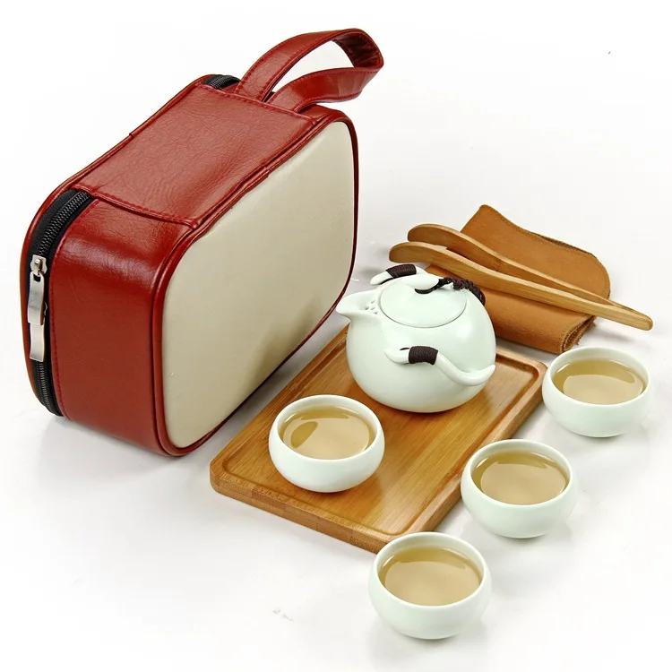 

11pcs,12 pcs Tea Tray Travel Bag The Ding Kiln Tea Sets Portable Travel Tea Set,quick Cup,teapot Kettle,gaiwan.kung Fu Tea Set