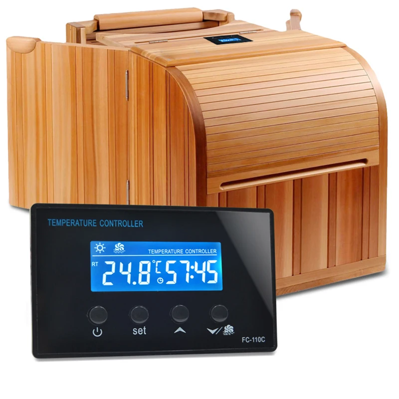 

99-часовой обратный отсчет для сауны, встроенный контроллер панели для термопереключателя, лампы, вентилятора, AUX,MP3, F/C многофункциональный в...