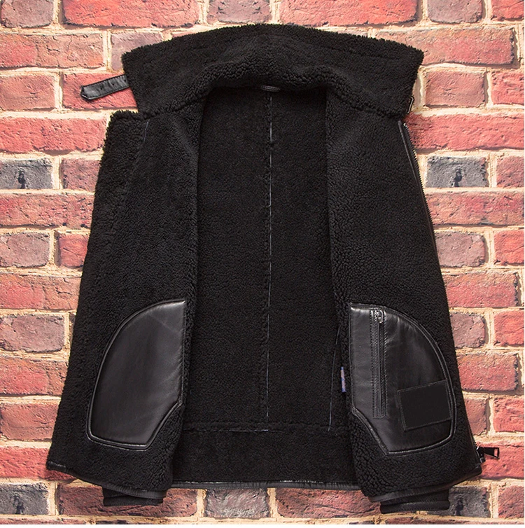 Новинка 2021 роскошное мужское шерстяное пальто пилот из натуральной овечьей кожи