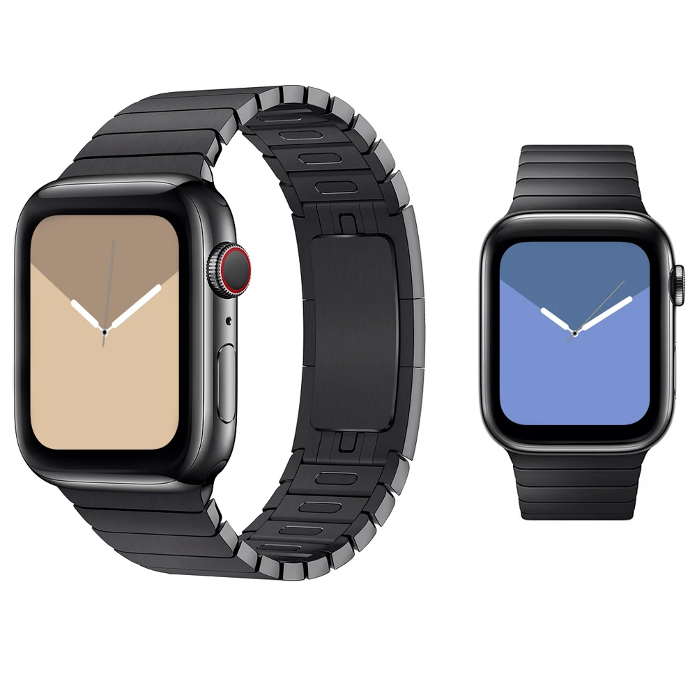 Ремешок из нержавеющей стали для Apple Watch band 4 5 44 мм 40 мм стальной ремешок iwatch 4 3 ремешок 42 мм 38 мм 36L металлический браслет для часов