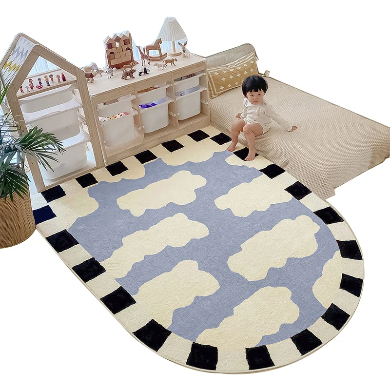 

Nordic Ins Style Irregular Shape Rug Cloud Carpet Baby Room Play Mat Plush Carpet Door Mat For Bedroom Room Decoration Teenager