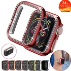 Защитный чехол для Apple Watch Series 6, SE 5, 4, чехол-бампер с алмазами, 38 мм, 42 мм, 40 мм, 44 мм, 321