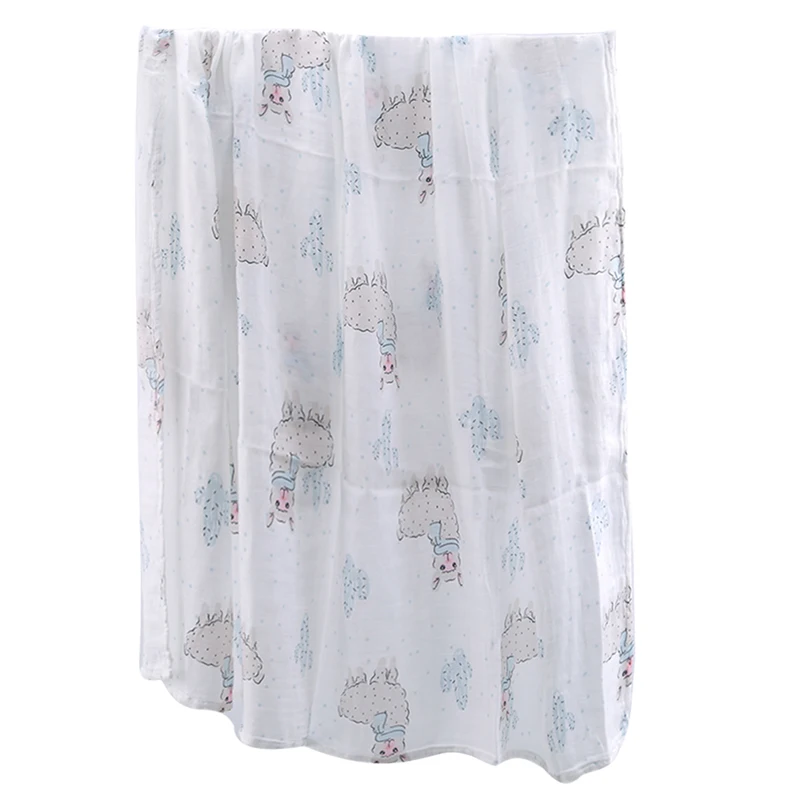 

Baby Blanket Soft Bamboo Fiber Bath Towel Newborn Swaddle Wrap Baby Printed Bedding Accessories Infant Blankets Gauze