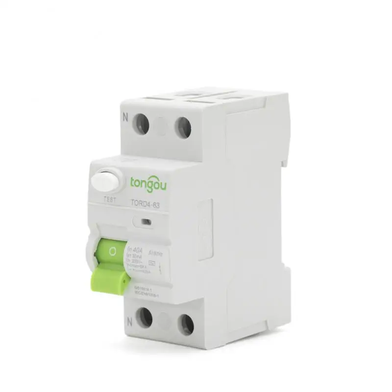 TORD4-63 AC 2P 16A-63A 10mA-300mA 6KA RCCB RCD 220-230 В автоматический выключатель остаточного тока
