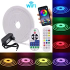 RGB неоновая полоса 12 в WIFI приглушаемая Водонепроницаемая 6x2 мм красный синий розовый белый фиолетовый 2835 3535 ночное украшение гибкая лента светодиодная полоса
