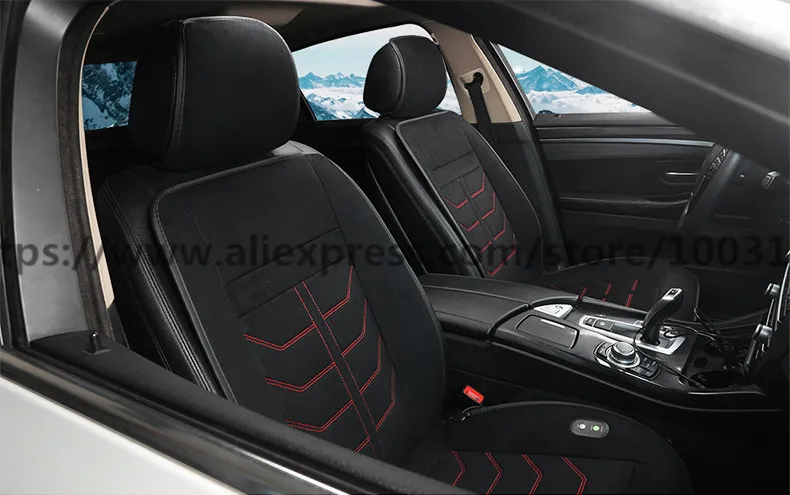 Автомобильная нагревательная Подушка зимняя автомобильная универсальная подушка для сиденья теплая и удобная автомобильная электрическая короткая плюшевая подушка с подогревом на сиденье