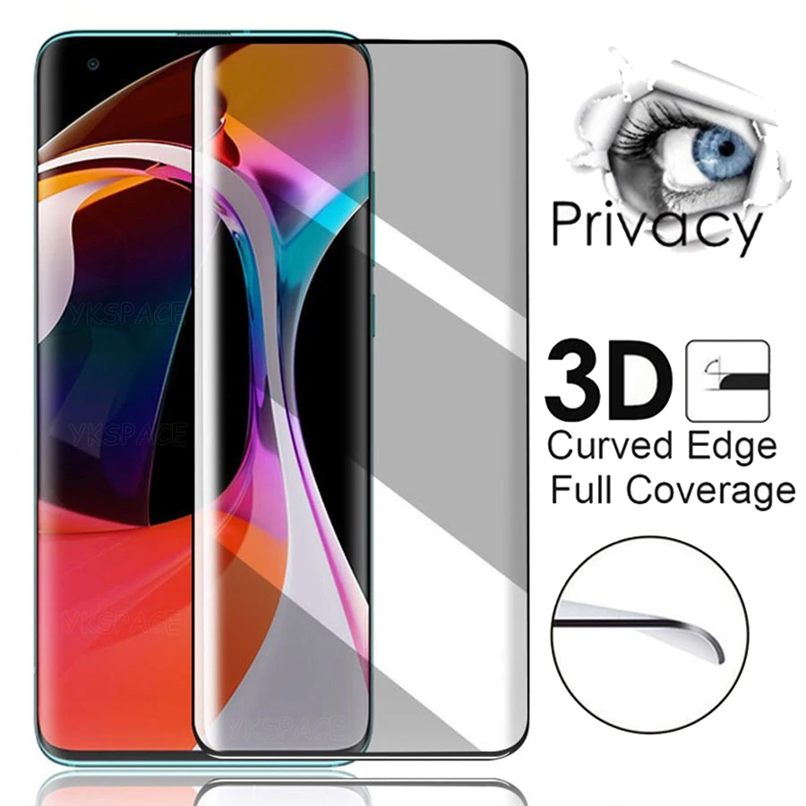 

3D Curved edge Privacy 9H Tempered Glass For Xiaomi Mi 10 11 Pro Ultra Mi Note 10 Lite Anti Spy Peeping Glare Screen Protector