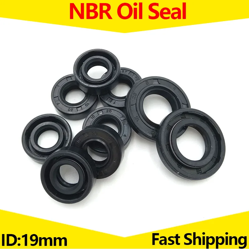 

NBR Framework Oil Seal 5Pcs ID 19mm OD 25-47mm Thickness 4-10mm Nitrile Butadiene Rubber Gasket Sealing Rings