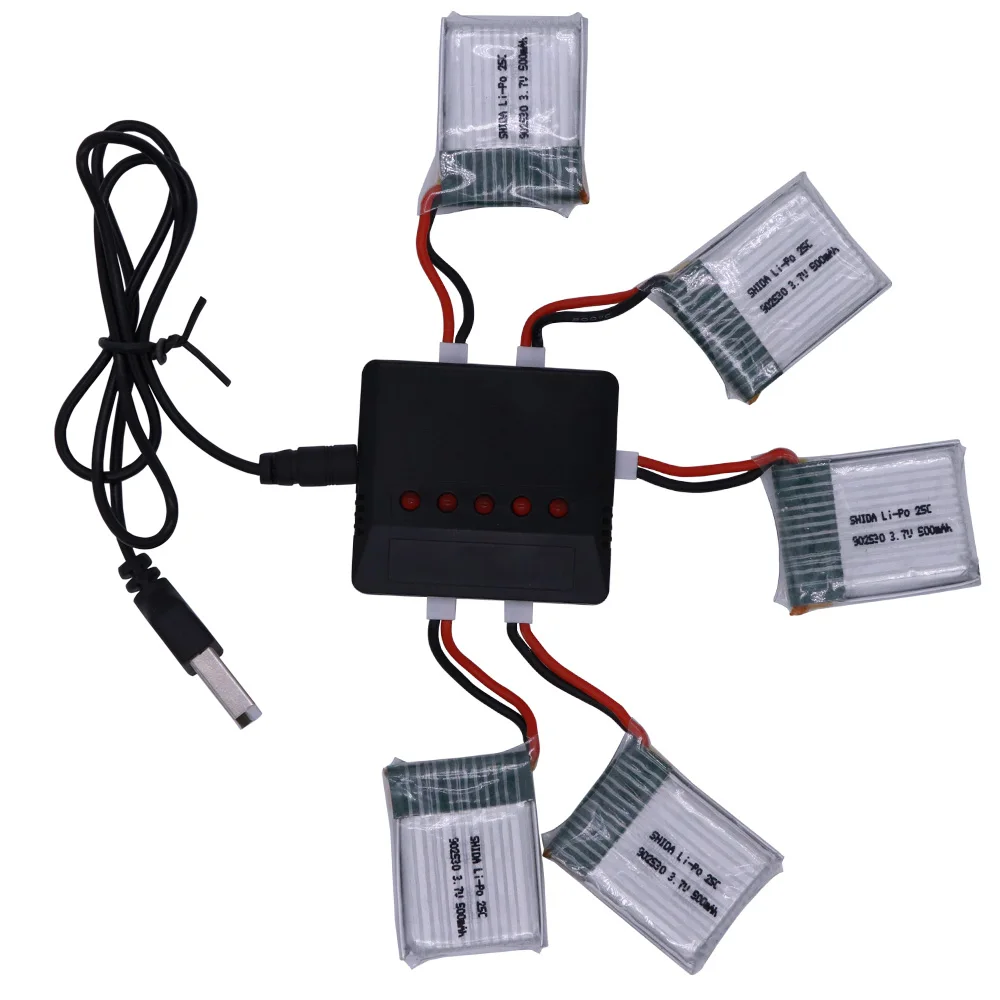 5 шт. 3 7 В 500 мАч 25C Li Po аккумулятор и зарядное устройство запасные части для Wltoys V931
