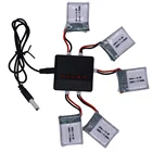 5 шт. 3,7 В 500 мАч 25C Li-Po аккумулятор и зарядное устройство, запасные части для Wltoys V931 F949 XK123 RC вертолет, игрушки, аксессуары