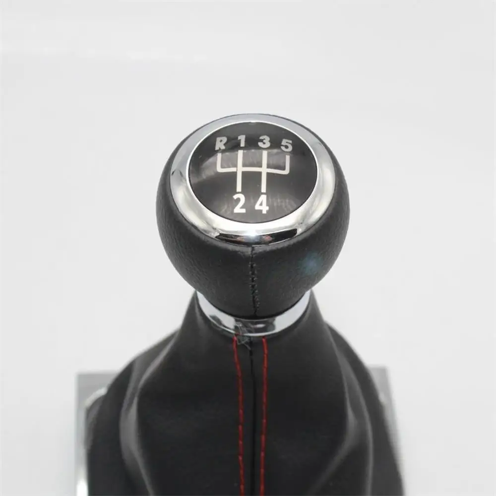 5 скоростной автомобильный рычаг переключения передач кожаная ручка для VW Passat B6 3C