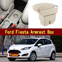 for ford fiesta armrest box central store content box with cup holder ashtray usb fiesta armrests box
