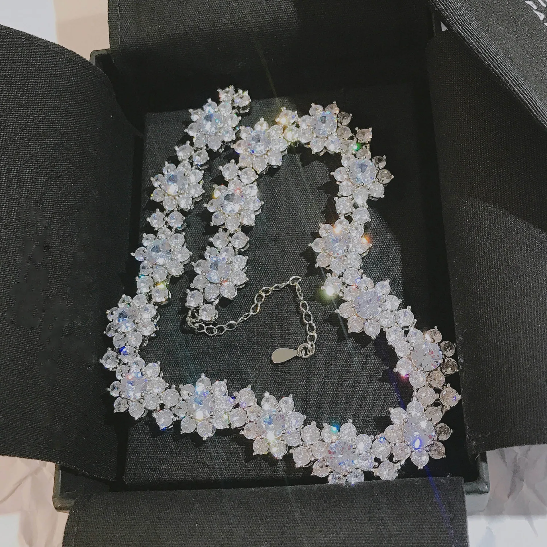 Женское ожерелье из серебра 925 пробы с подвеской в виде цветка | Украшения и