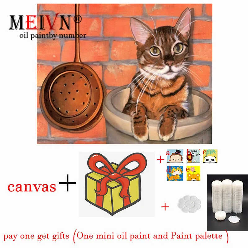 Meivn дом домашних кошек животное бутик Рамка DIY картина по цифрам набор ручной