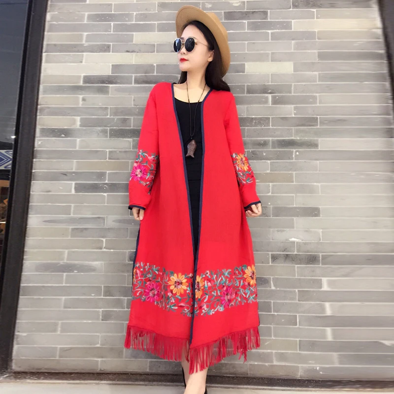 Новые модные льняные Длинные Блузки женские длинные стильные рубашки Хлопковые