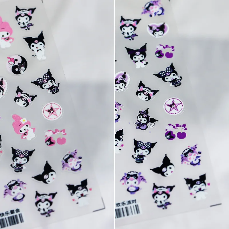 

5D Soft Embossed Reliefs Cute Nail Art Sticker Cartoon Engraved Nail Art Design Decals Manicure Back Glue Nail Decorations