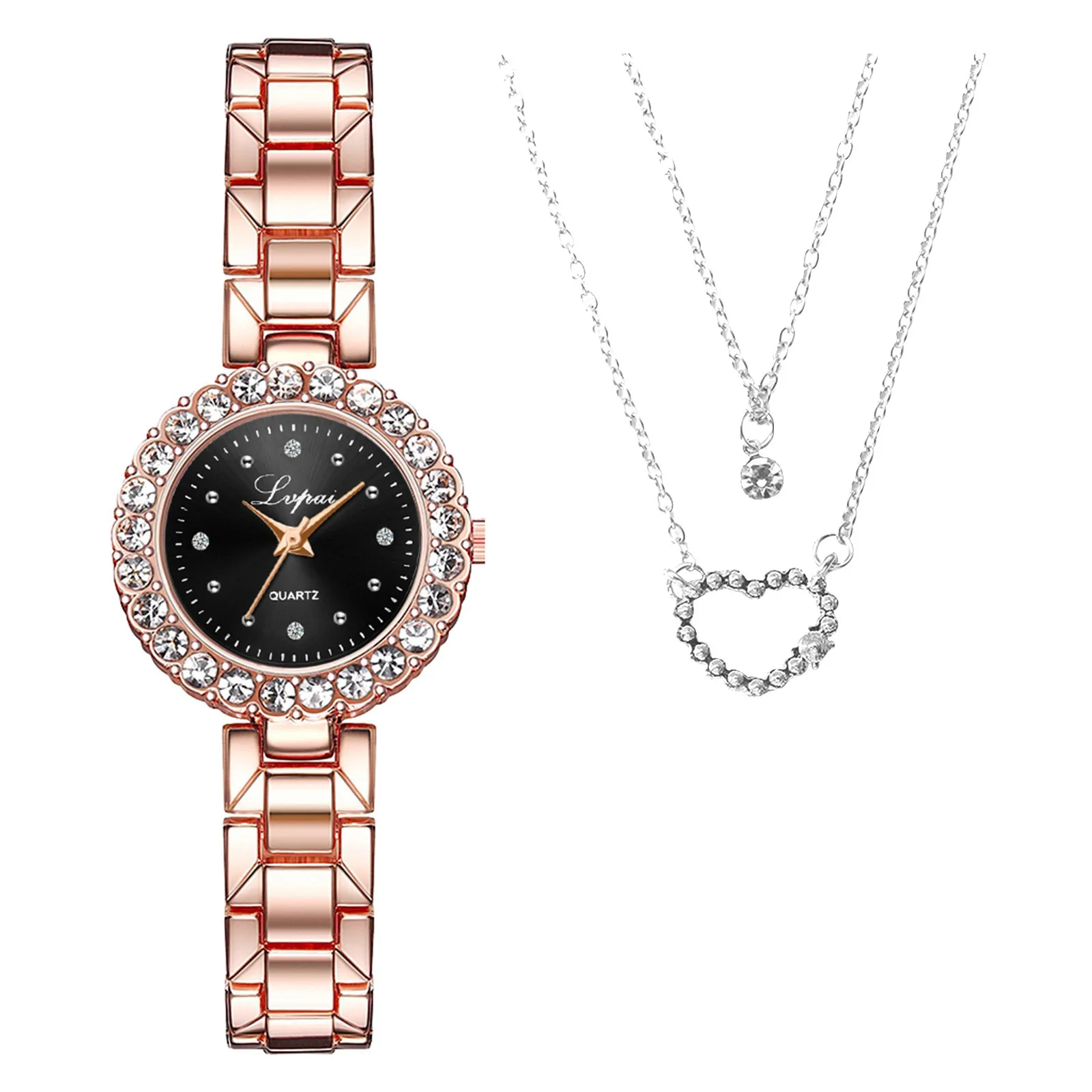 

Watch Set Women 2 pcs Woman Quartz Wristwatch Ladies Bracelet Luxury Watch Casual Relogio Femenino Gift For Girlfriend