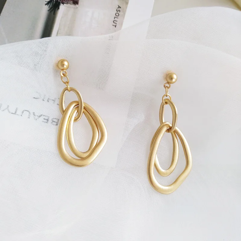 S925 модные ювелирные изделия серьги неправильной формы из цинкового сплава