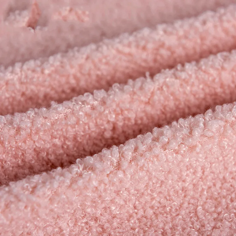 Искусственный мех Тедди ткань 160 см в ширину из ягненка флисовая для осени и зимы