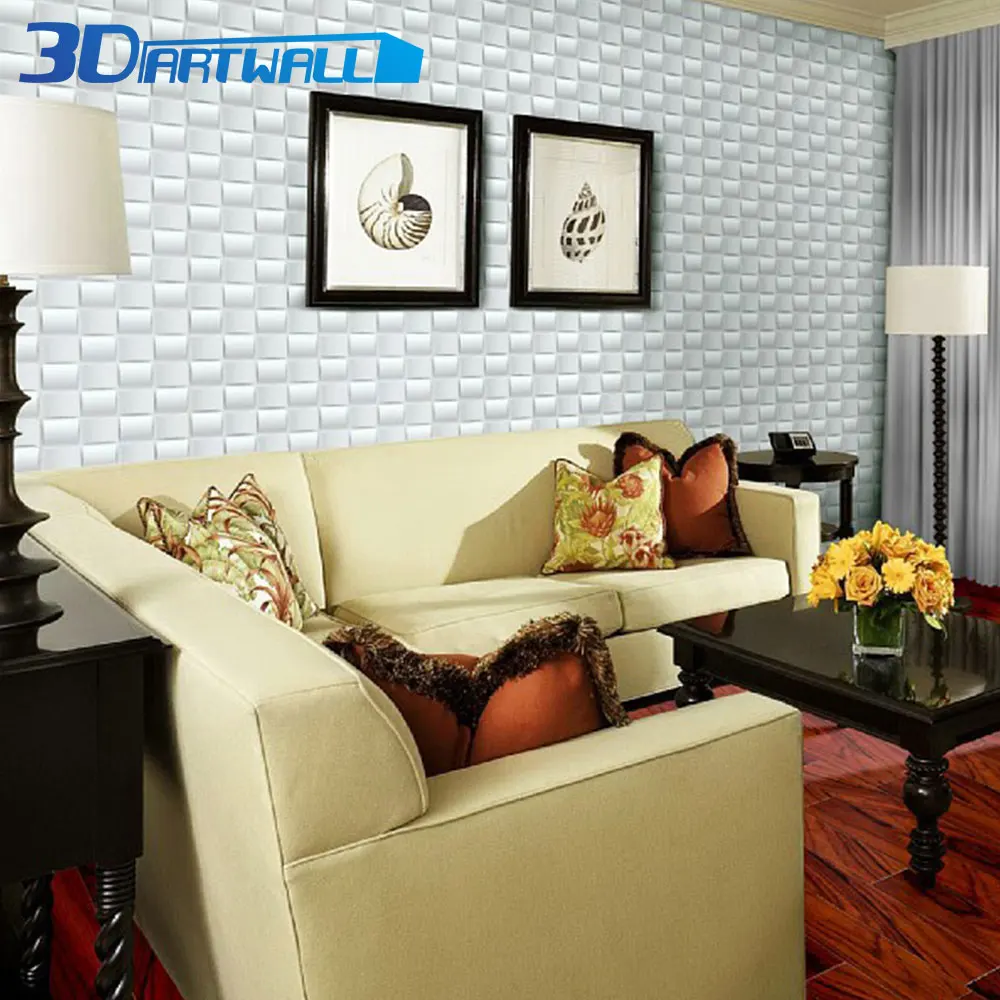 3DARTWALL 19,7 ''X 19,7'' тканый стиль декоративные 3D настенные панели текстурированные плитки для дома и улицы украшения(ПВХ