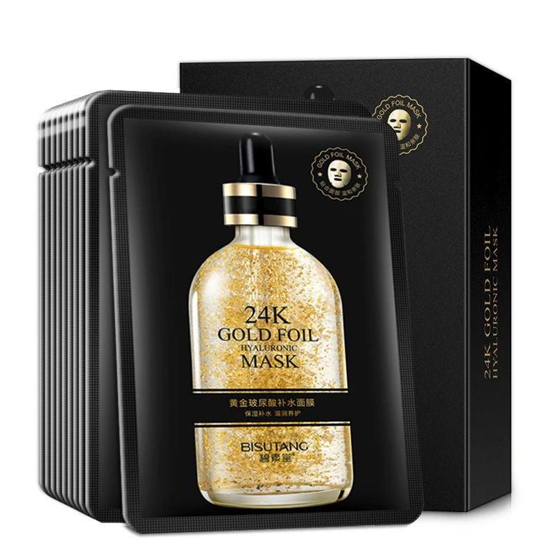 

Увлажняющие маски для лица с гиалуроновой кислотой, 24k золота