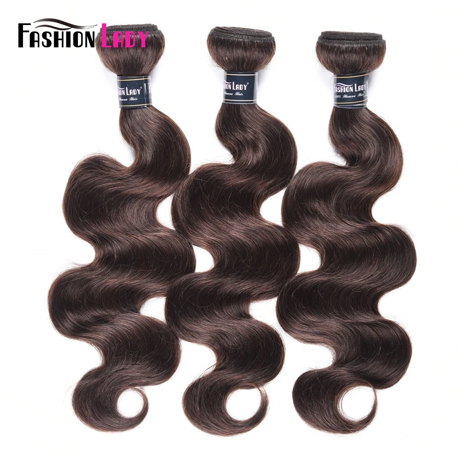 Fashion Lady Pre-Colored Brazilian Hair Weave Bundles Human Body Wave 2# Dark Brown 1 Piece Non-Remy | Шиньоны и парики