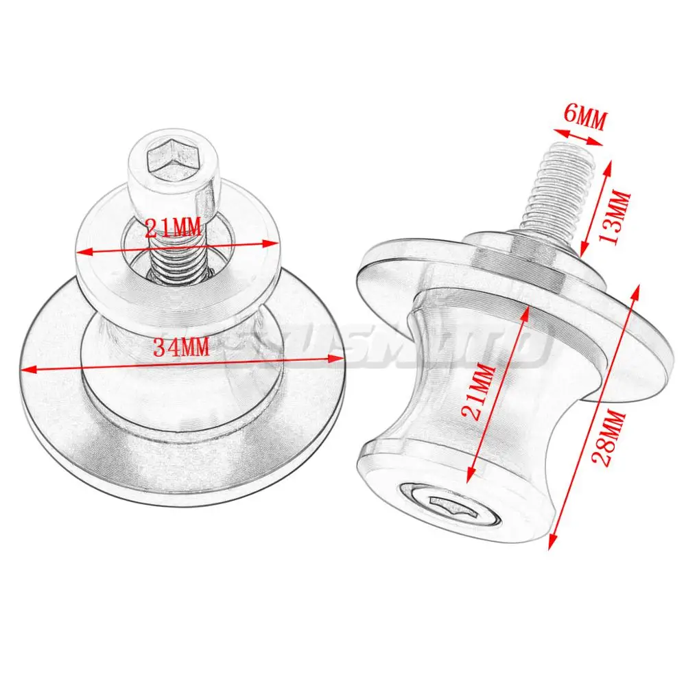 Слайдер-подставка для мотоцикла M6 винты с поворотными катушками Yamaha T MAX TMAX 500 530