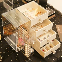 exquisite jewelry organizer bracelets necklaces earrings rings display holder jewelry classified storage drawer rack case