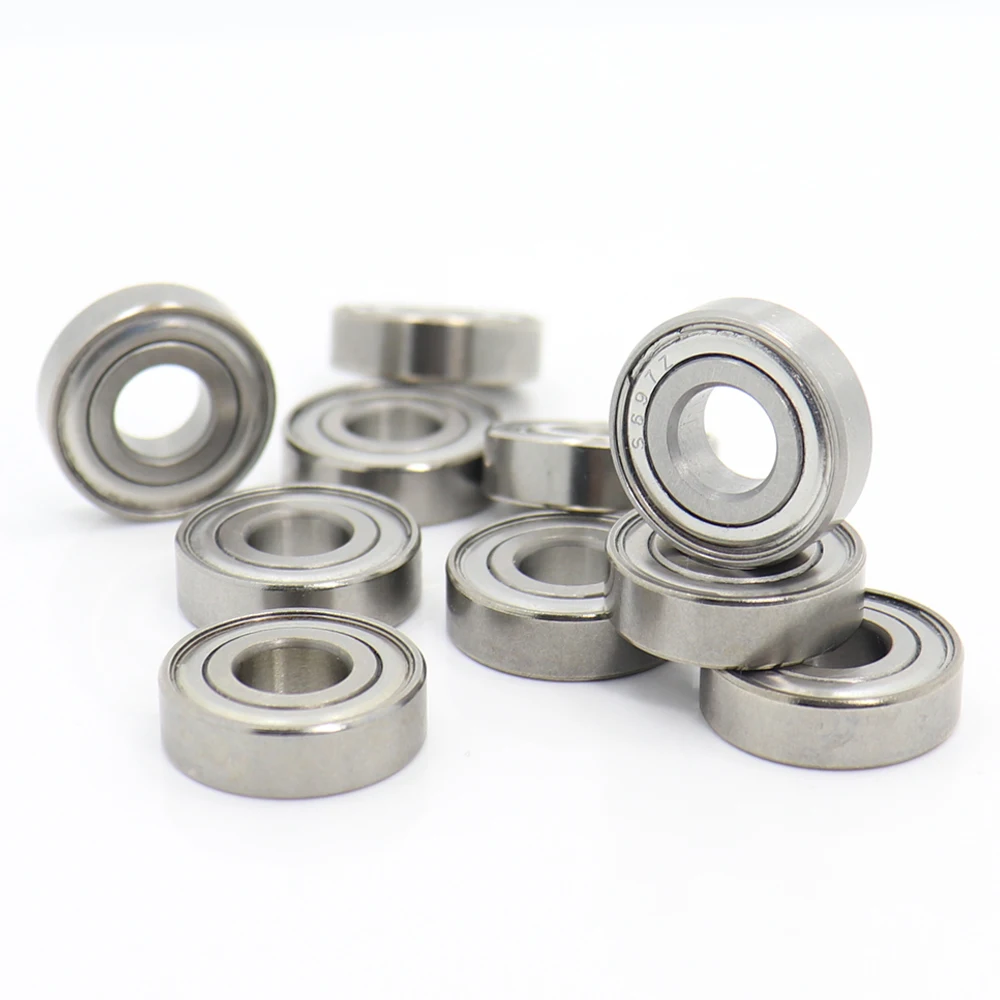S697ZZ подшипник 7*17*5 мм (10 шт.) ABEC-1 440C ролик из нержавеющей стали S697Z S697 Z ZZ шариковые