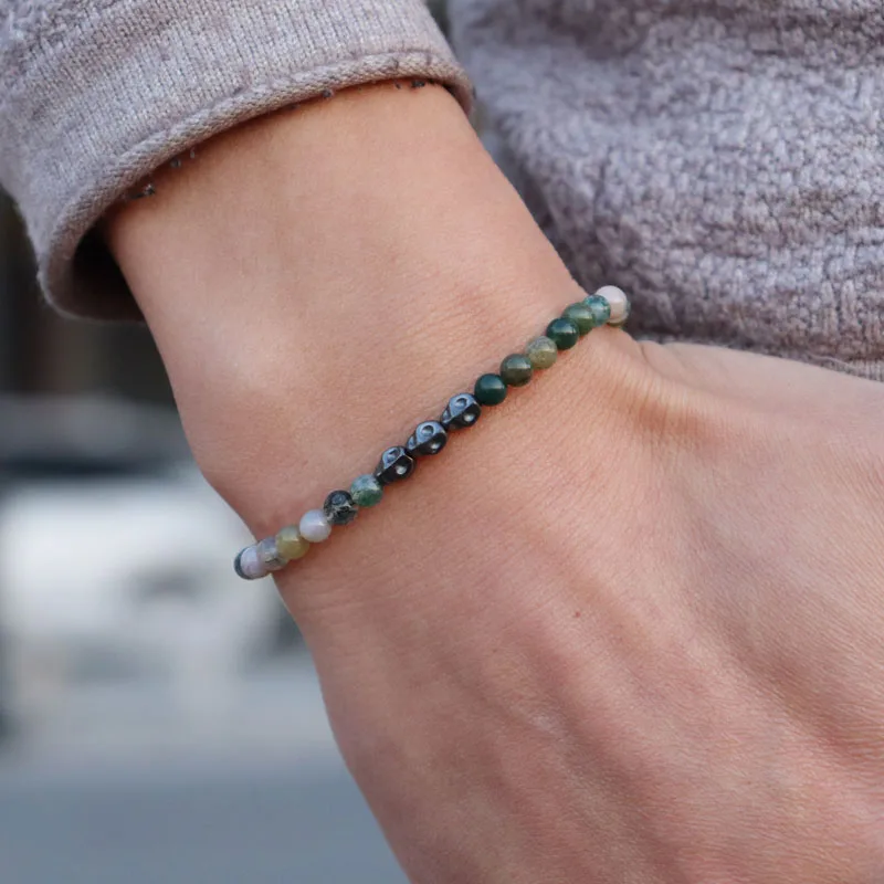 2021 Treny браслет из маленьких бусин Мужские Череп готического скелета ручной