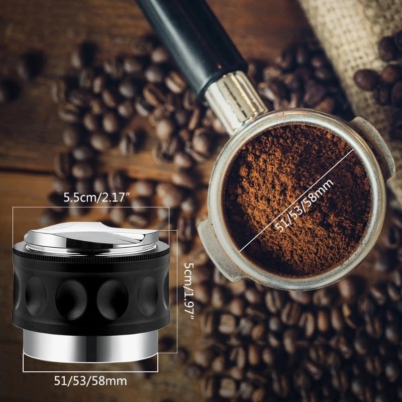 

Coffee Tamper Distributor Leveler Stainless Steel Coffee Bean Press Tool Espresso Powder Hammer Family Office