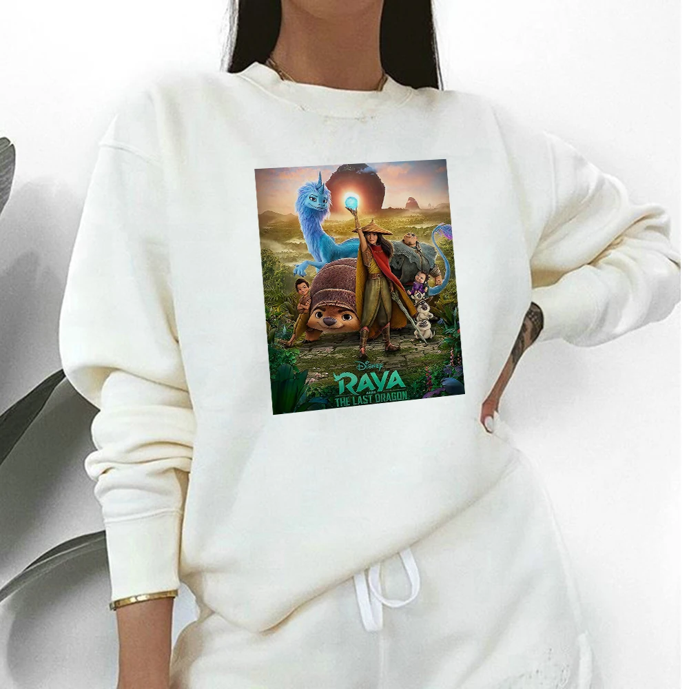 

Sudadera Oversize Mujer Lithuania Streetwear Autumn and Winter Fashion Printed Sweatshirt Long Sleeve Raya and The Last Dragon