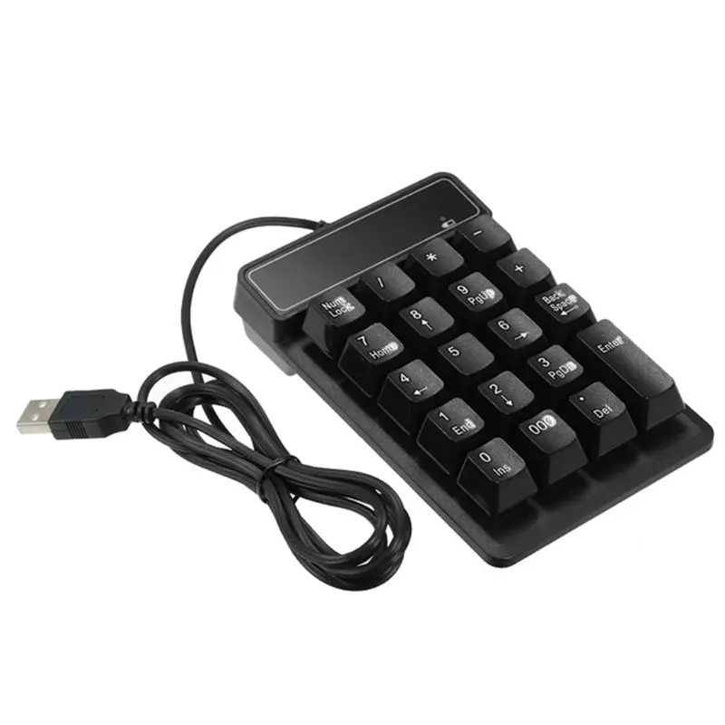 

Mini USB Wired Numeric Keypad 19 Keys Digital Number Pad Numpad Keyboard for Windows XP/7/8 Laptop PC Computer Accessories