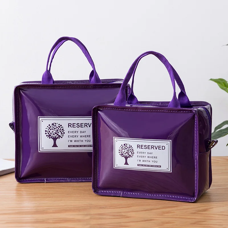 bigger purple Из искусственной кожи Ланч посылка термо Термальность сумка для обеда для Для женщин детей Lunchbags тотализатор кулер Коробки для обедов изоляции посылка пузырь со льдом - Цвет: bigger purple