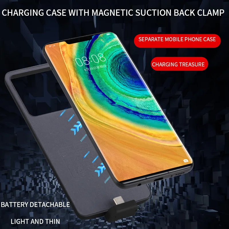Mate 30 5000 мАч чехол с зажимом на заднюю панель для huawei mate Pro противоударный
