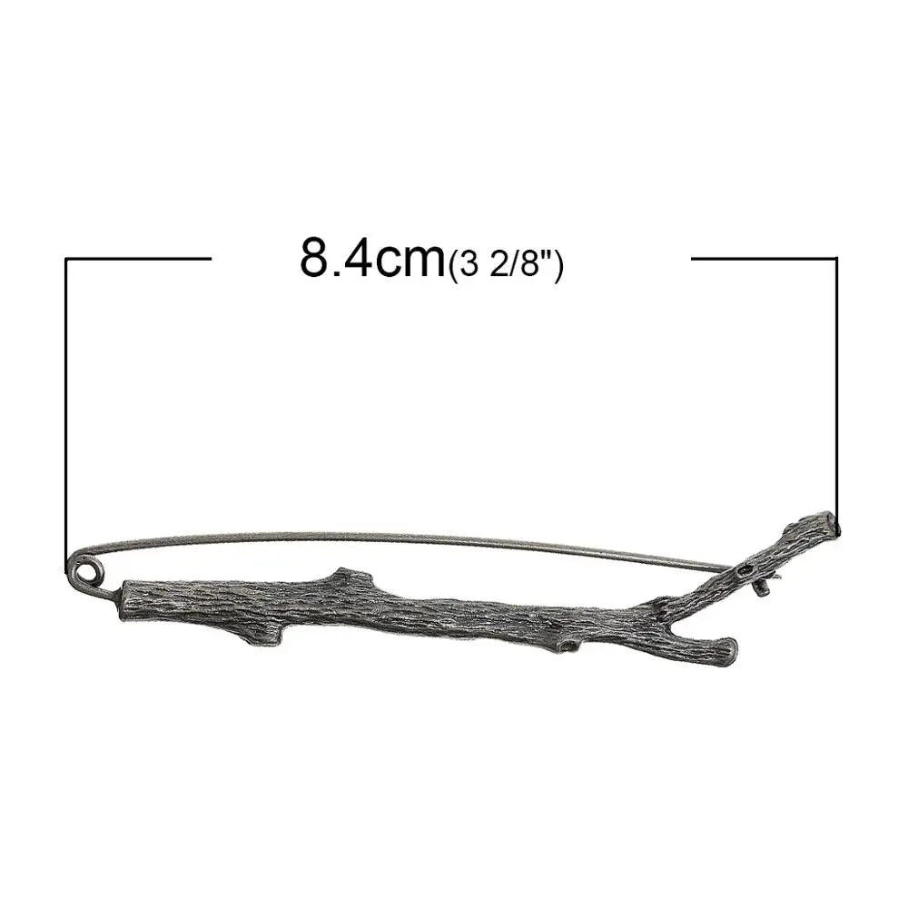 Doreen Box безопасные броши булавки ветка серебряного цвета винтажное ювелирное