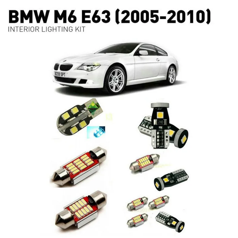 Светодиодные внутренние фары для BMW m6 e63 2005-2010 13 шт. светодиодные автомобилей