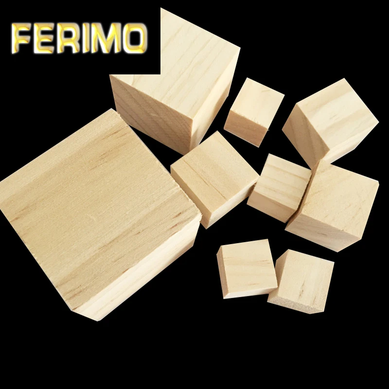 

1 упаковка твердой древесины деревянный куб Квадратные блоки Детские Игрушки для раннего развития детей сборка блок украшение набор «сдела...