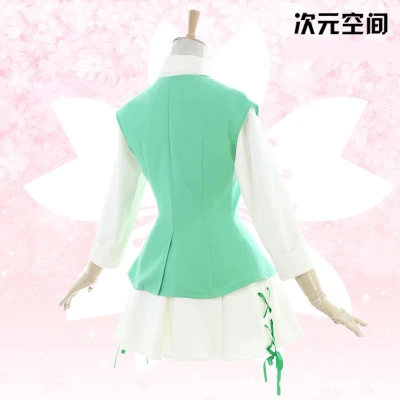 Высокое качество аниме Card Captor KINOMOTO Сакура женский косплей костюм рубашка + жилет