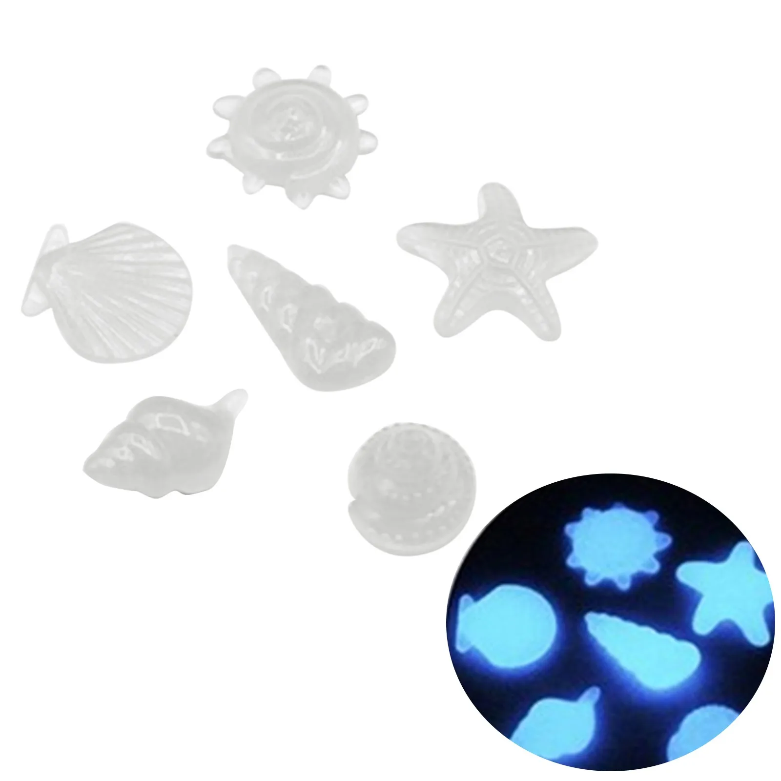 10 шт. ракушки светящиеся камни блестящие для дорожек сада террасы газона | Дом и